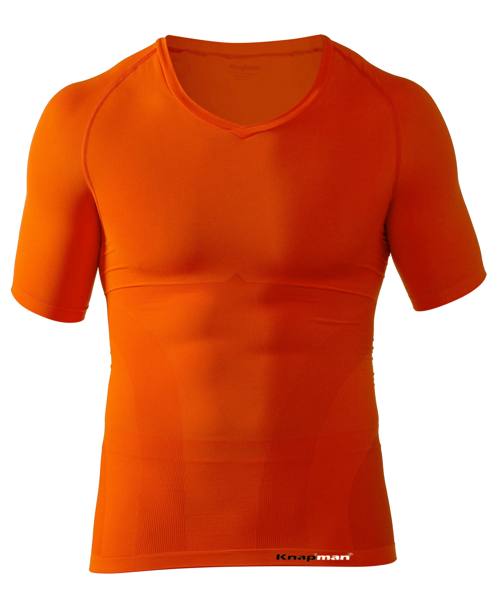 Knapman UltraThin Men's Compression Shirt  V-Neck orange