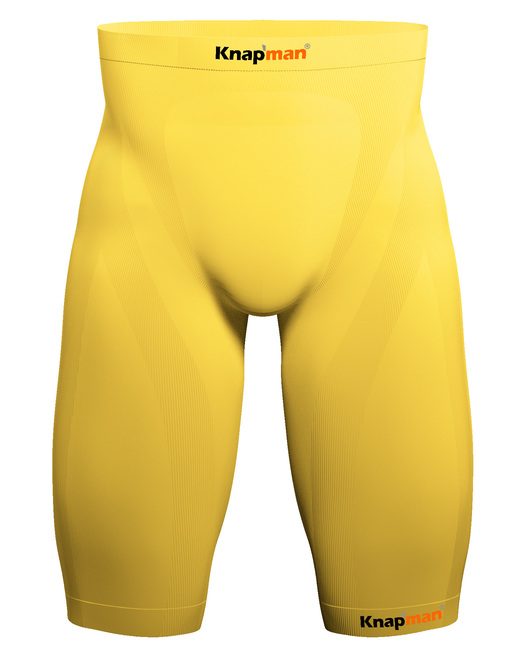 Knap'man Mens Compression Shorts 45% yellow