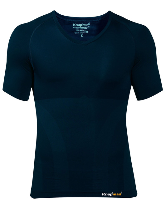 Knapman Men's Compression Shirt V-Neck navy blue