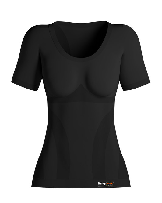 Knapman Women's Zoned Compression Roundneck Shirt Black