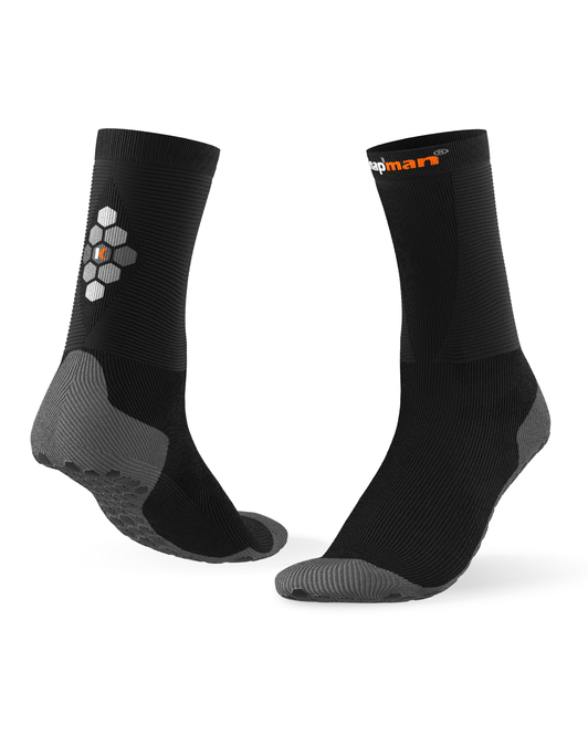 Knap'man Hexgrip Sport Socks - Mid length - Black