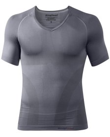 Knapman Men's Compression Shirt V-Neck grey