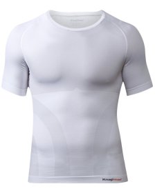 Knapman Men's Compression Shirt Crew-Neck white