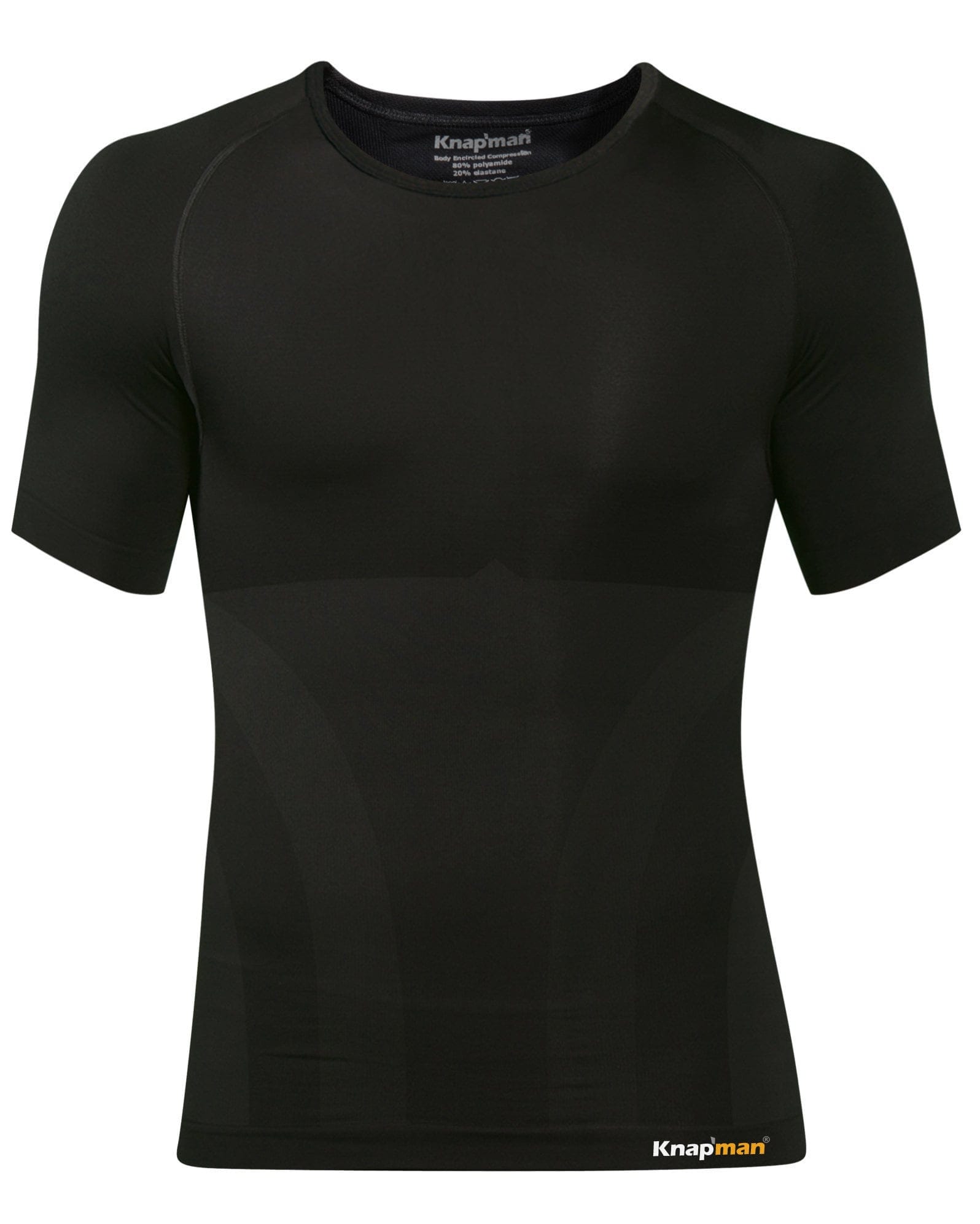 Black Ultrasport Mens Ben Compression T-Shirt Small